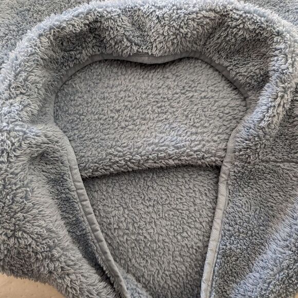 PATAGONIA Women's Outdoor Fuzzy Fleece 1/4 Zip Pullover Mock Neck Blue Gray Sz S - Picture 11 of 11